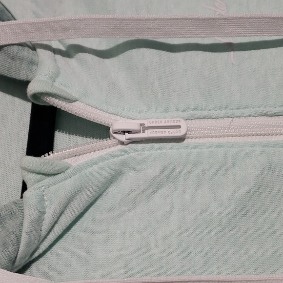 Under Armour Mint Green Zip-Up Hoodie 2 tone colors size medium - Picture 6 of 10